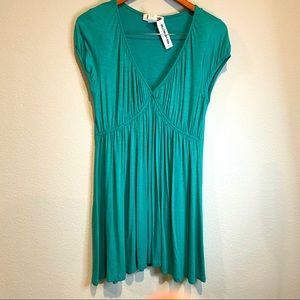 NWT Joony Turquoise Fitted Cap Sleeve Top